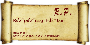 Répássy Péter névjegykártya