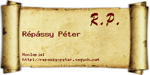 Répássy Péter névjegykártya
